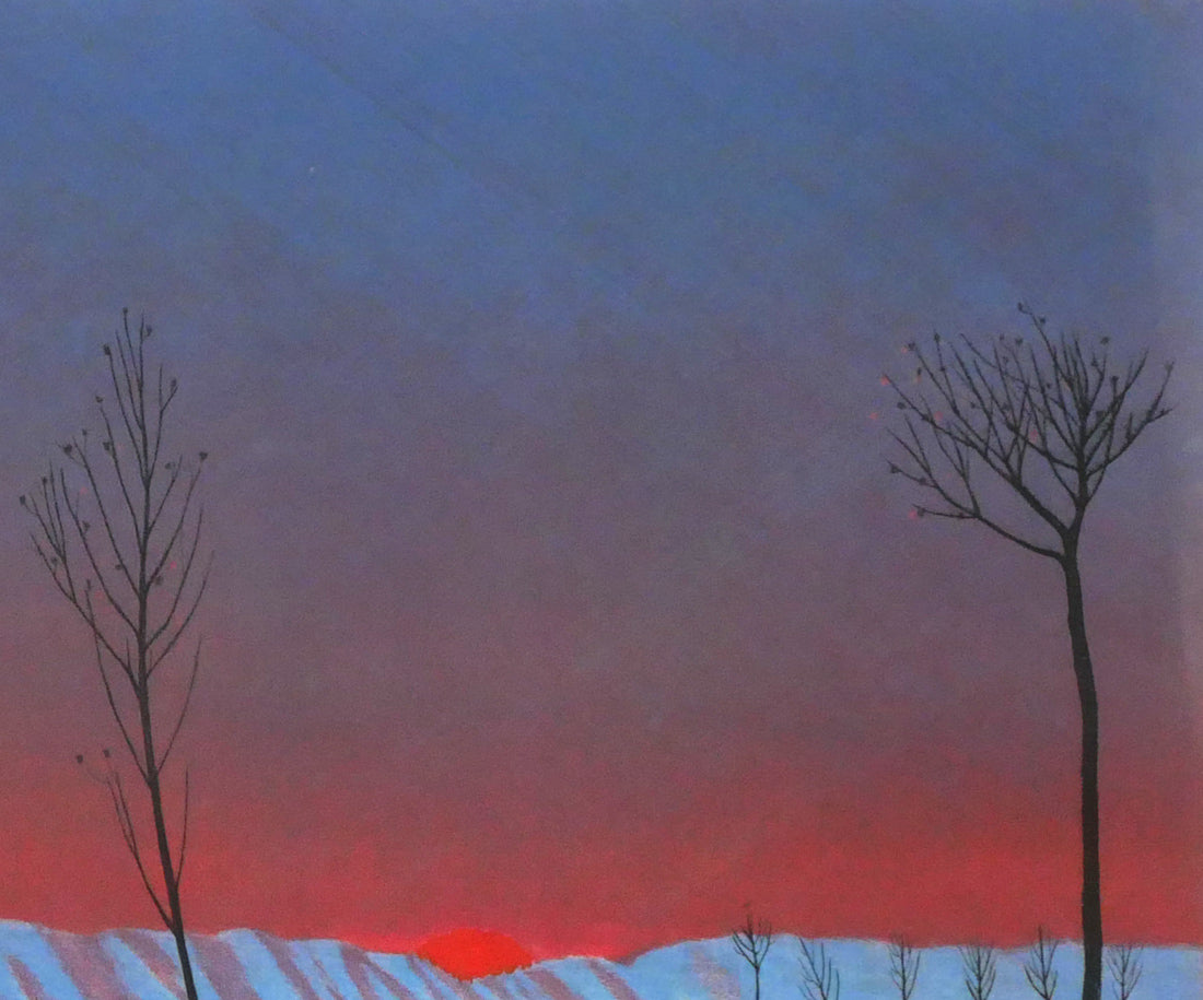 斎藤真一「朝立」エッチング(銅版画) 拡大画像2