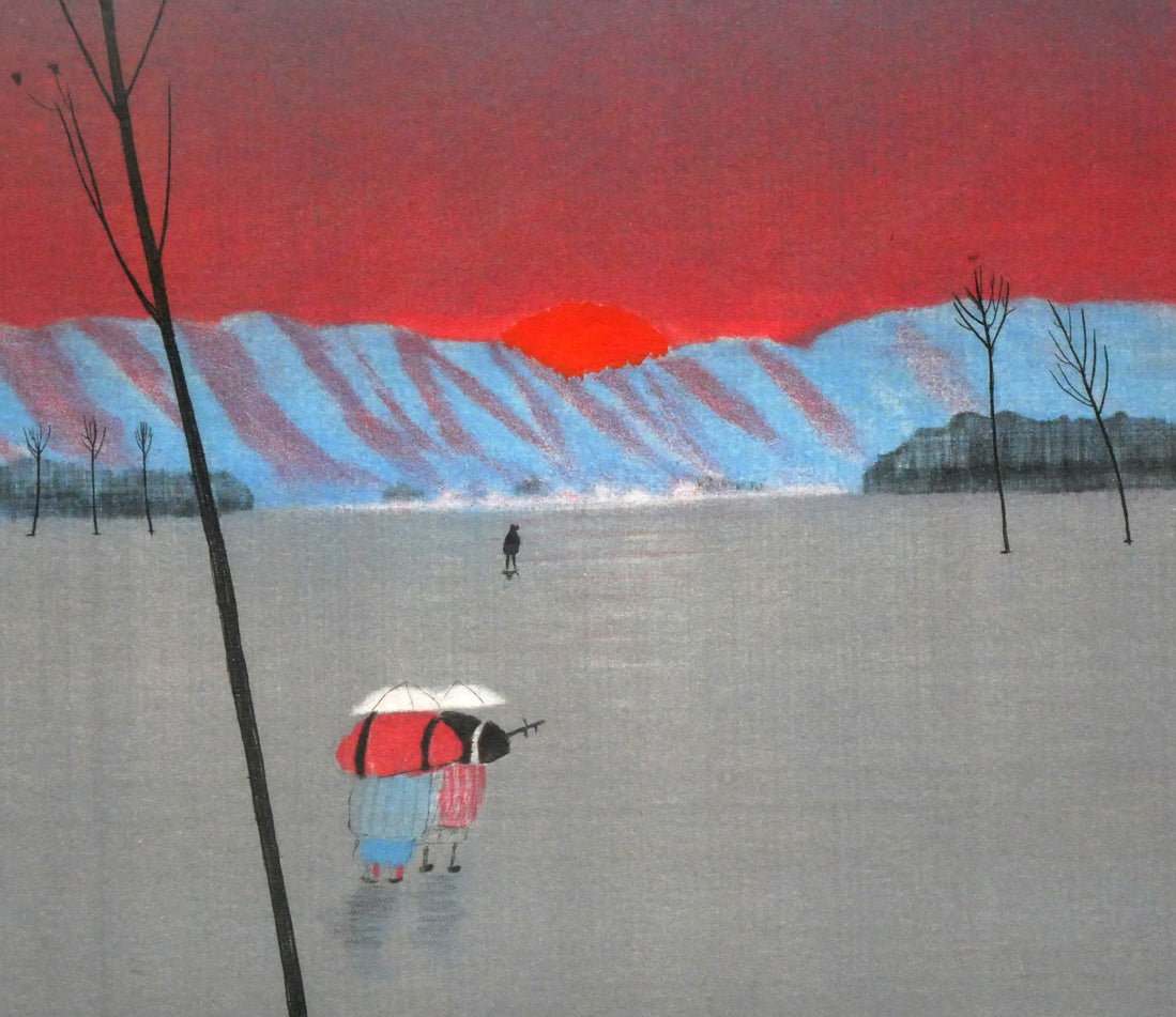 斎藤真一「朝立」エッチング(銅版画) 拡大画像5