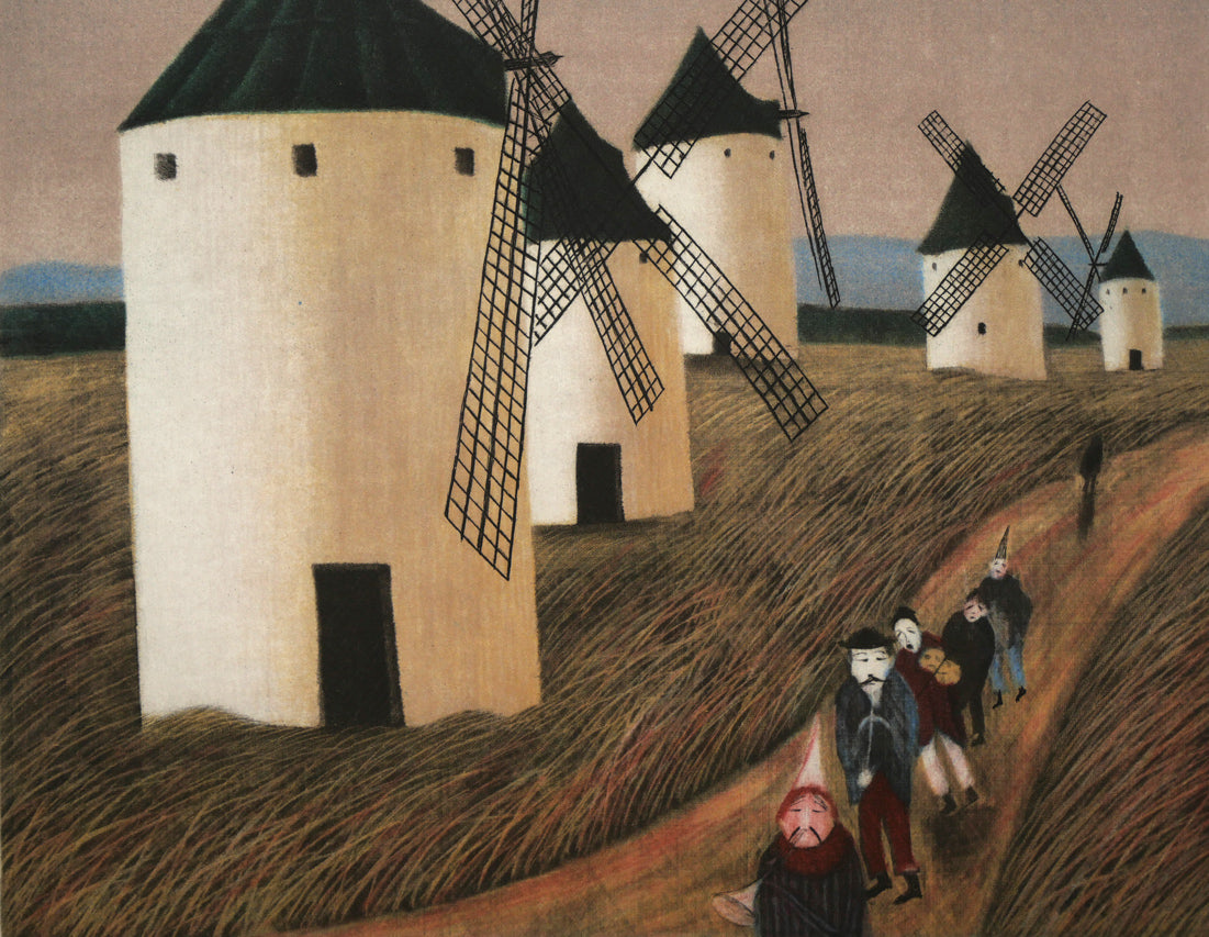 斎藤真一「ラ・マンチャの道」銅版画 拡大画像2