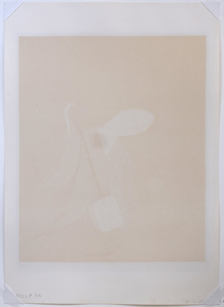 斎藤真一「津軽哀歌 赫い陽」リトグラフ 作品シート裏側画像