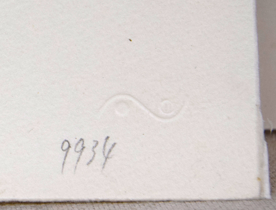 斎藤真一「筒石の女」銅版画 作品シート裏側拡大画像2