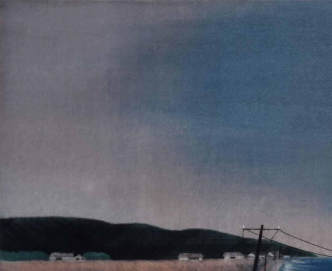 斎藤真一「バイオリン弾き」銅版画 拡大画像1