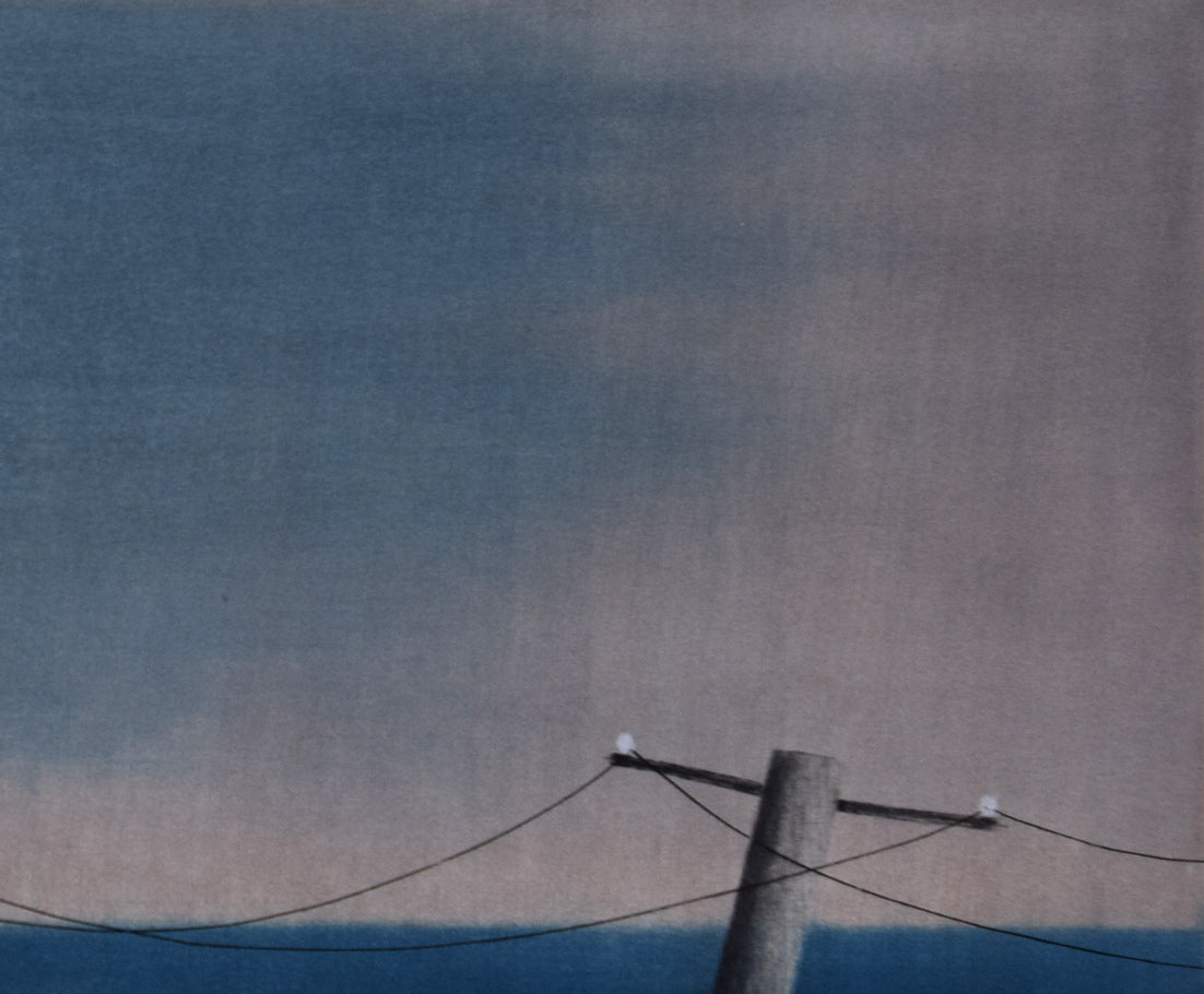 斎藤真一「バイオリン弾き」銅版画 拡大画像2