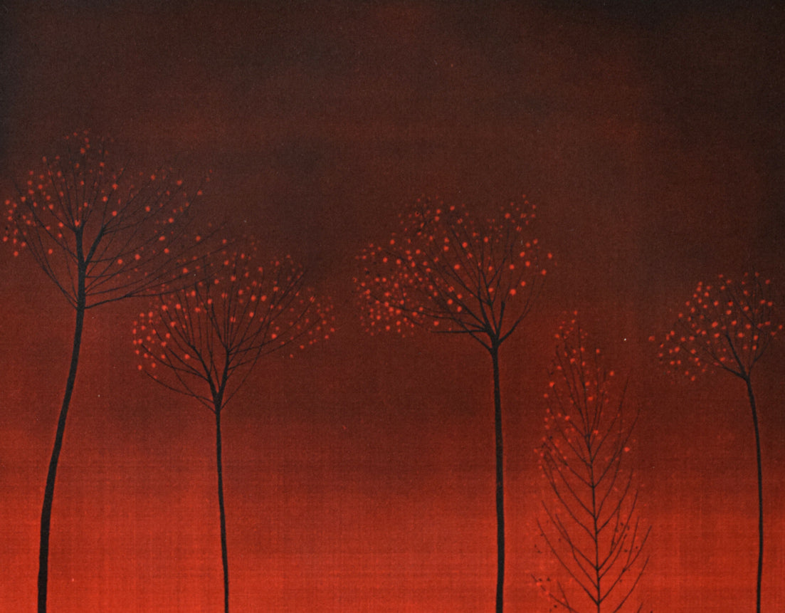 斎藤真一「陽(「雪国」三部作)」銅版画 拡大画像1