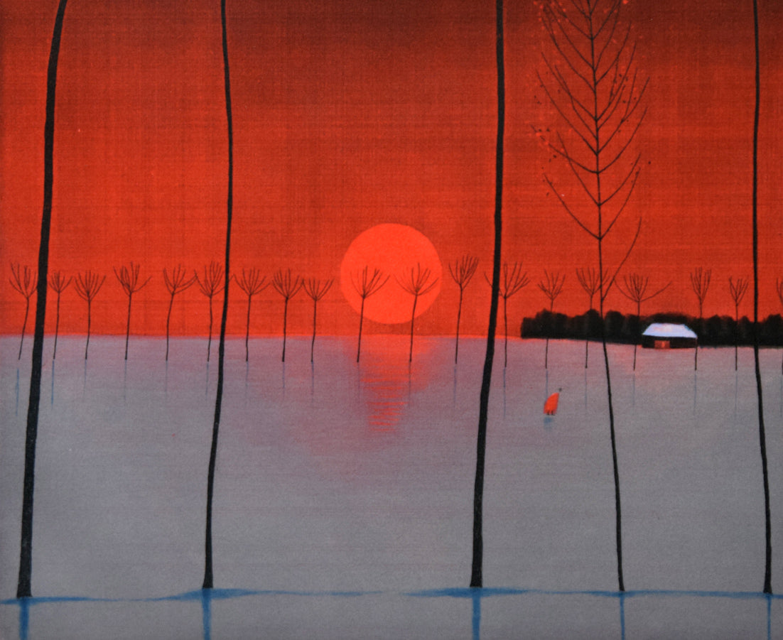 斎藤真一「陽(「雪国」三部作)」銅版画 拡大画像2