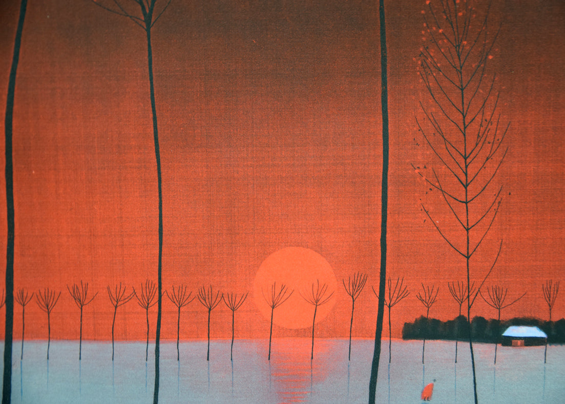 斎藤真一「陽(「雪国」三部作)」銅版画 拡大画像4