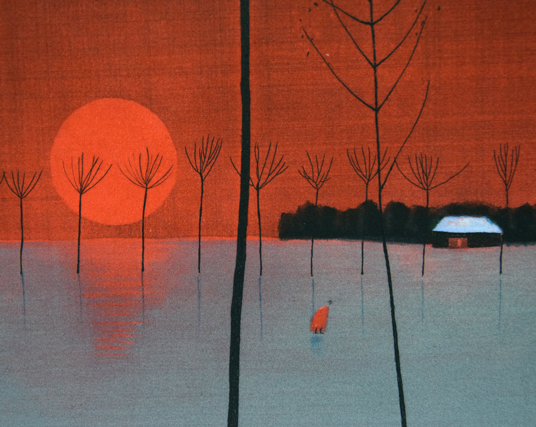 斎藤真一「陽(「雪国」三部作)」銅版画 拡大画像5