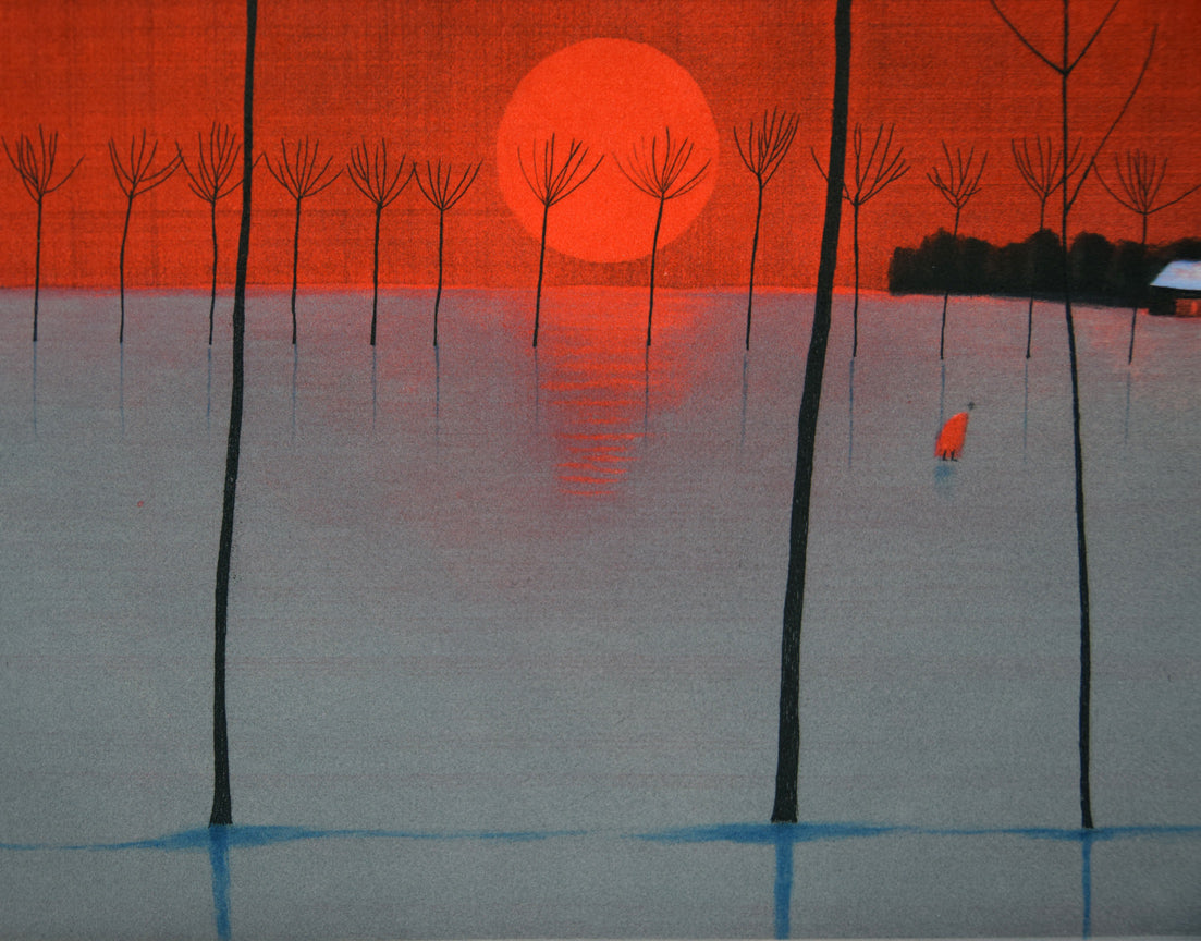 斎藤真一「陽(「雪国」三部作)」銅版画 拡大画像6