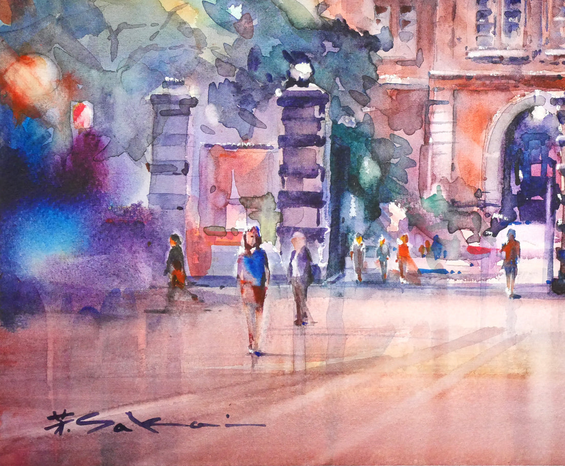 酒井芳元「北海道庁」水彩画・10号 拡大画像4