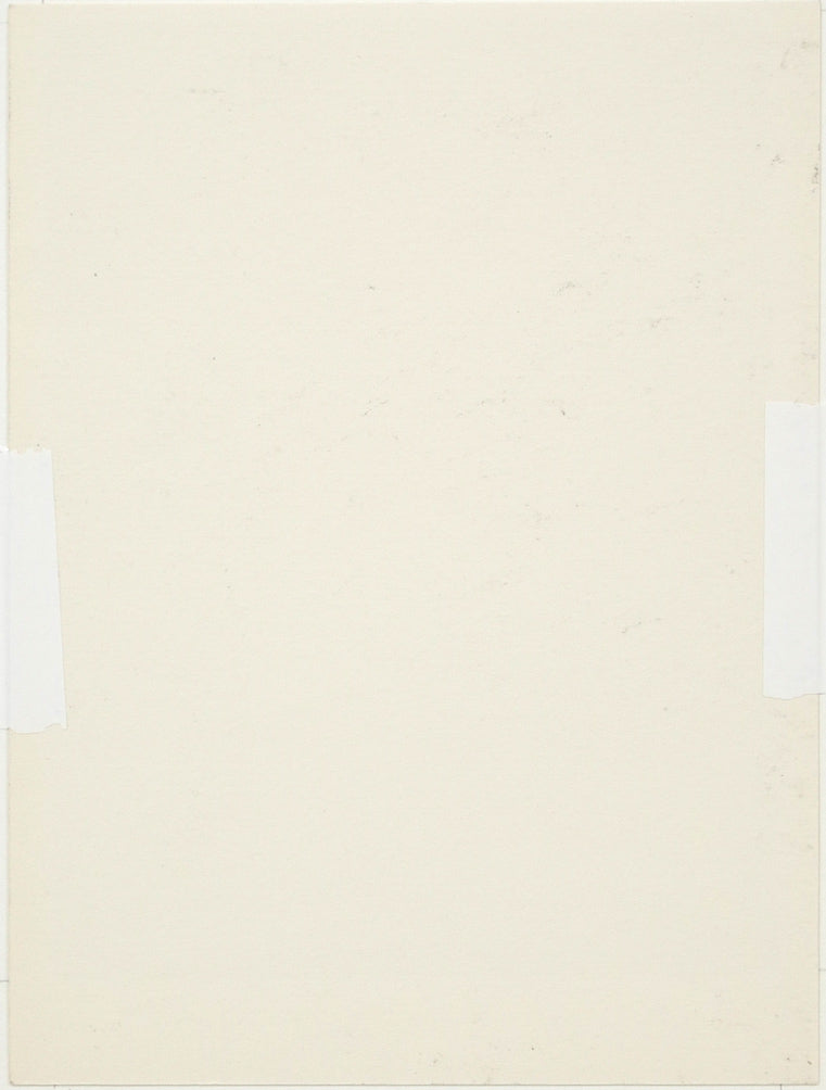 坂本直行「ばんけい草」黒コンテ画(17.5×12.8cm) 作品裏側画像