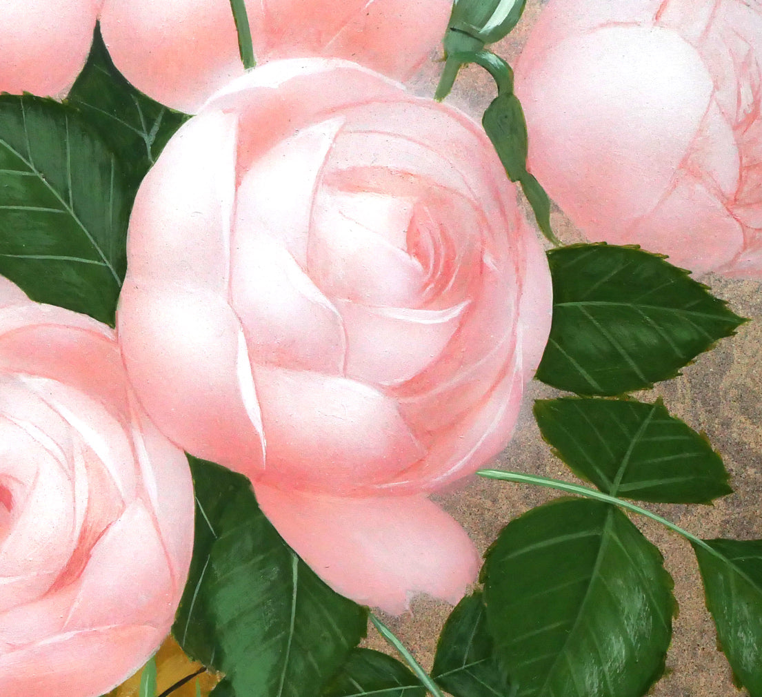 阪本修次「ばら」油絵・F6号 拡大画像2