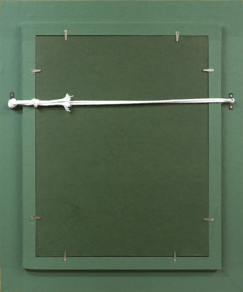 阪本修次「ばら」油絵・F6号 額縁裏側画像