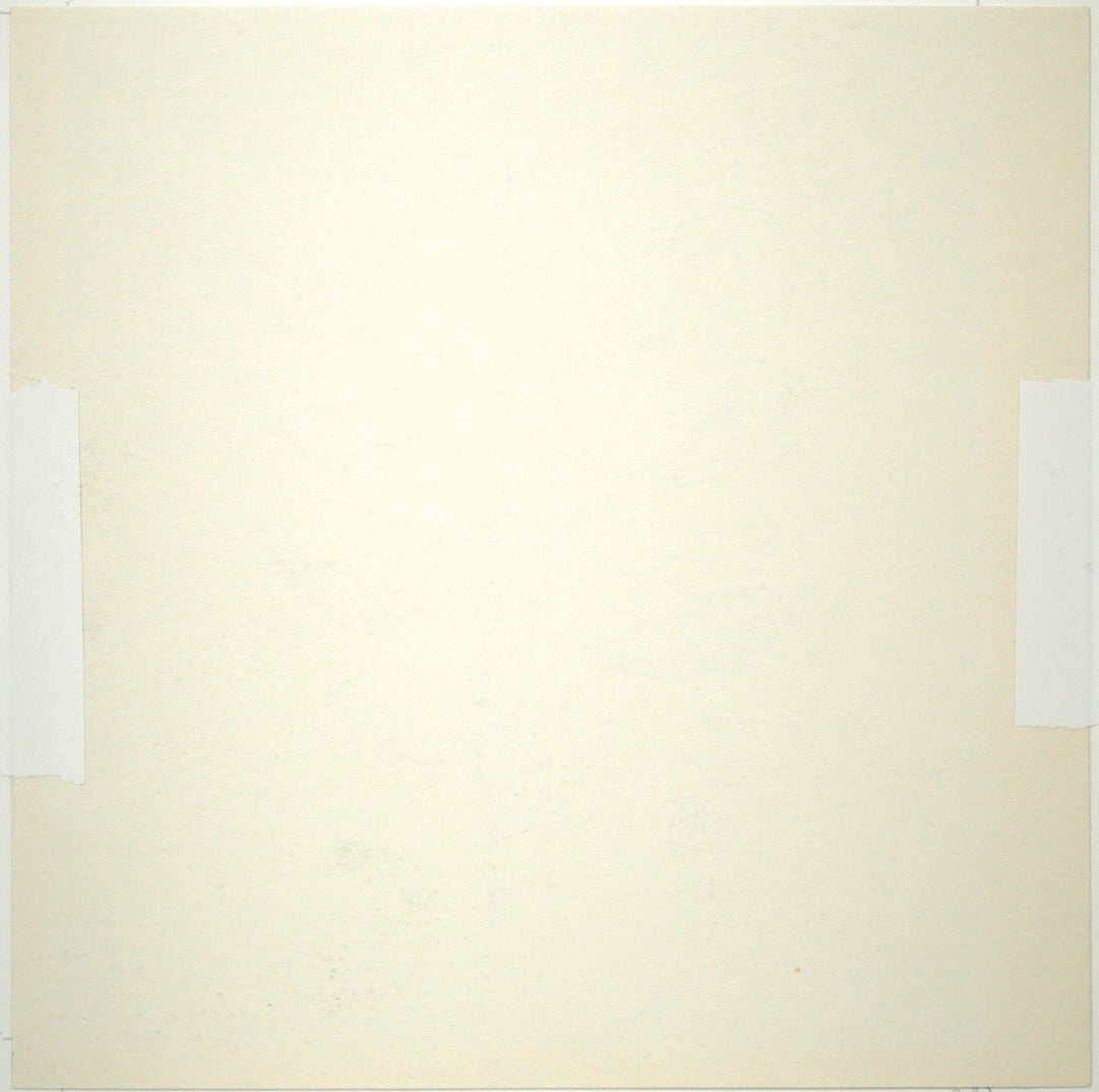 坂本直行「かしわ」ペン画(13.2×11.8cm) 作品裏側画像