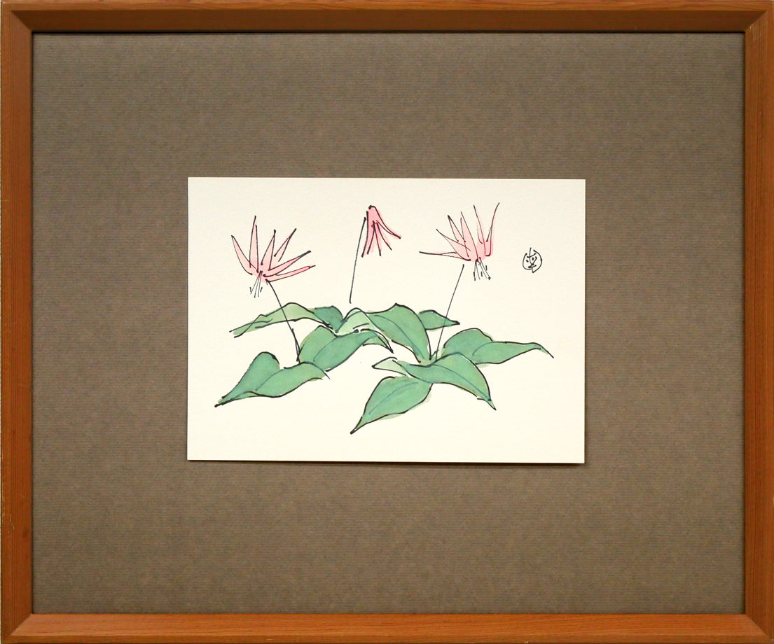 坂本直行「かたくり」水彩画・SM