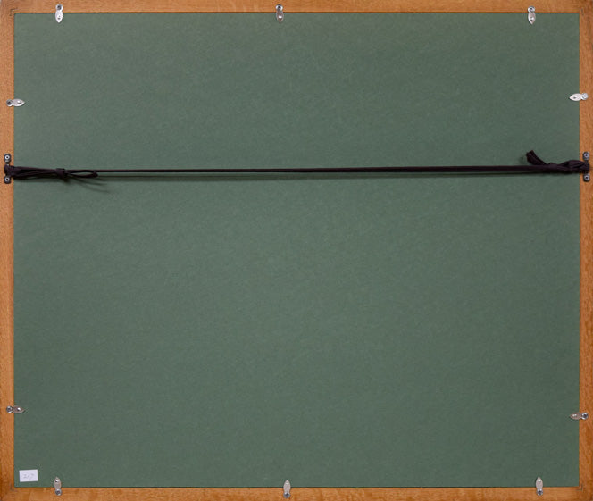 坂本直行「ナムチェにて(ネパール)」水彩画・6号 額縁裏側画像