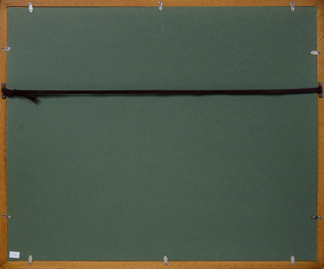 坂本直行「ナムン・バンヂャン風景(ヒマラヤ)」水彩画・6号 額縁裏側画像