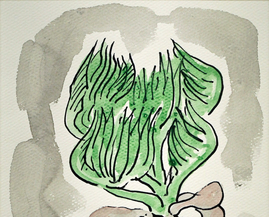 坂本直行「せんの木」水彩画(20×16cm) 拡大画像1