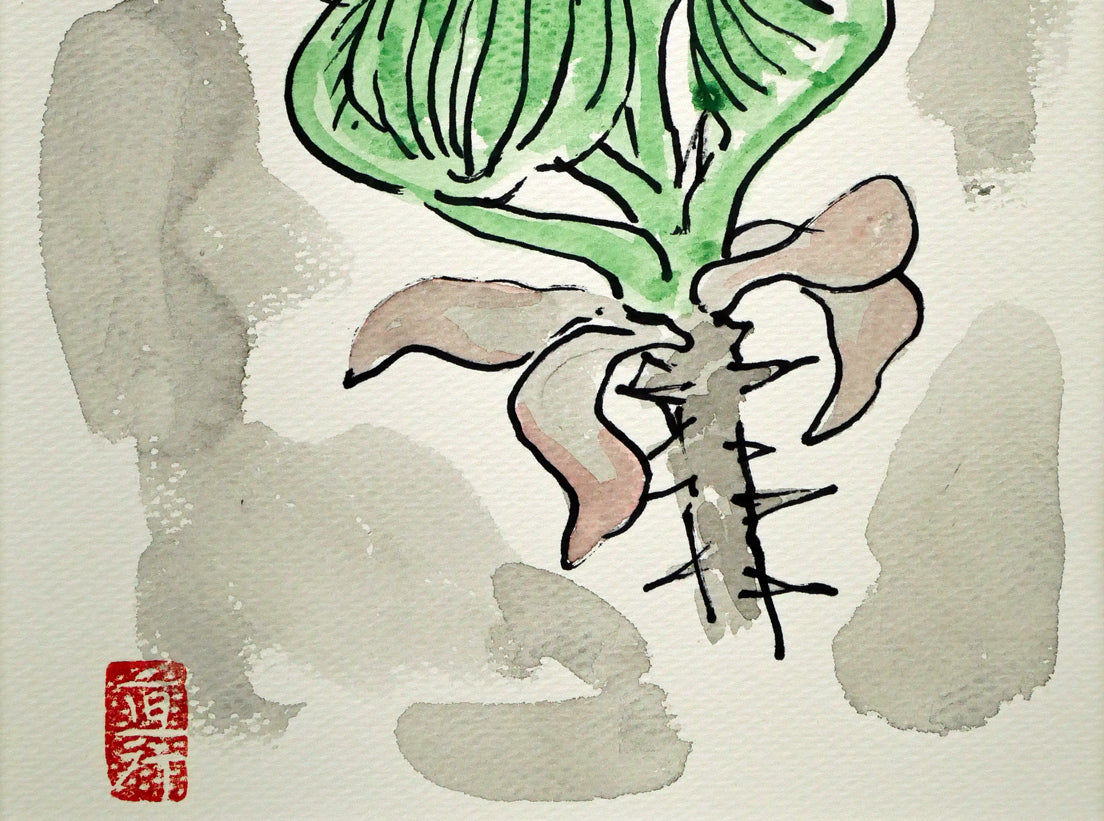 坂本直行「せんの木」水彩画(20×16cm) 拡大画像2