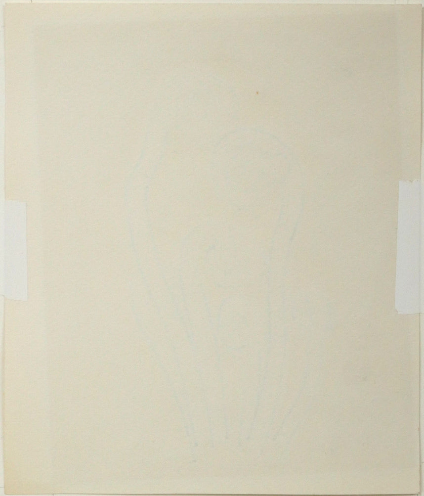 坂本直行「ぜんまい」水彩画(19×16cm) 作品裏側画像