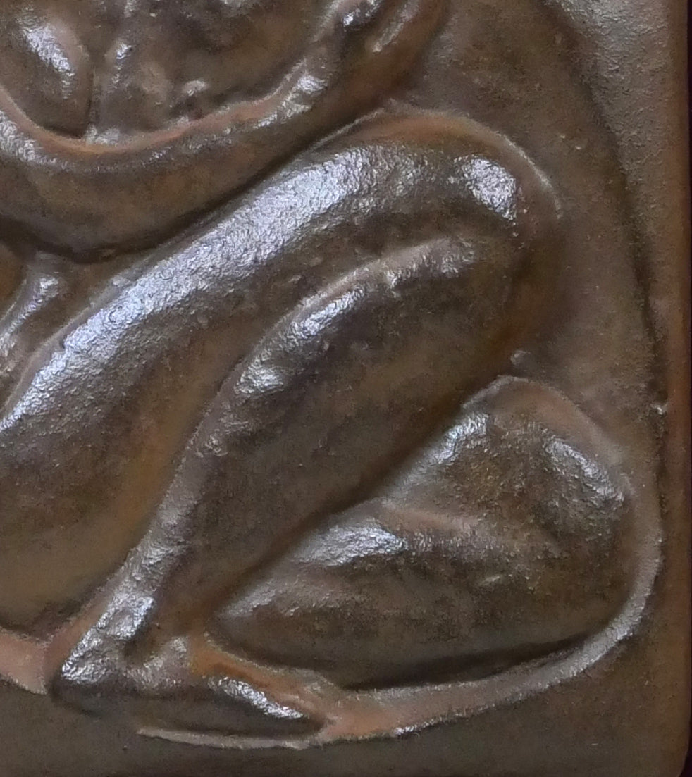 坂坦道「まごころ」鋳物レリーフ額装 拡大画像4