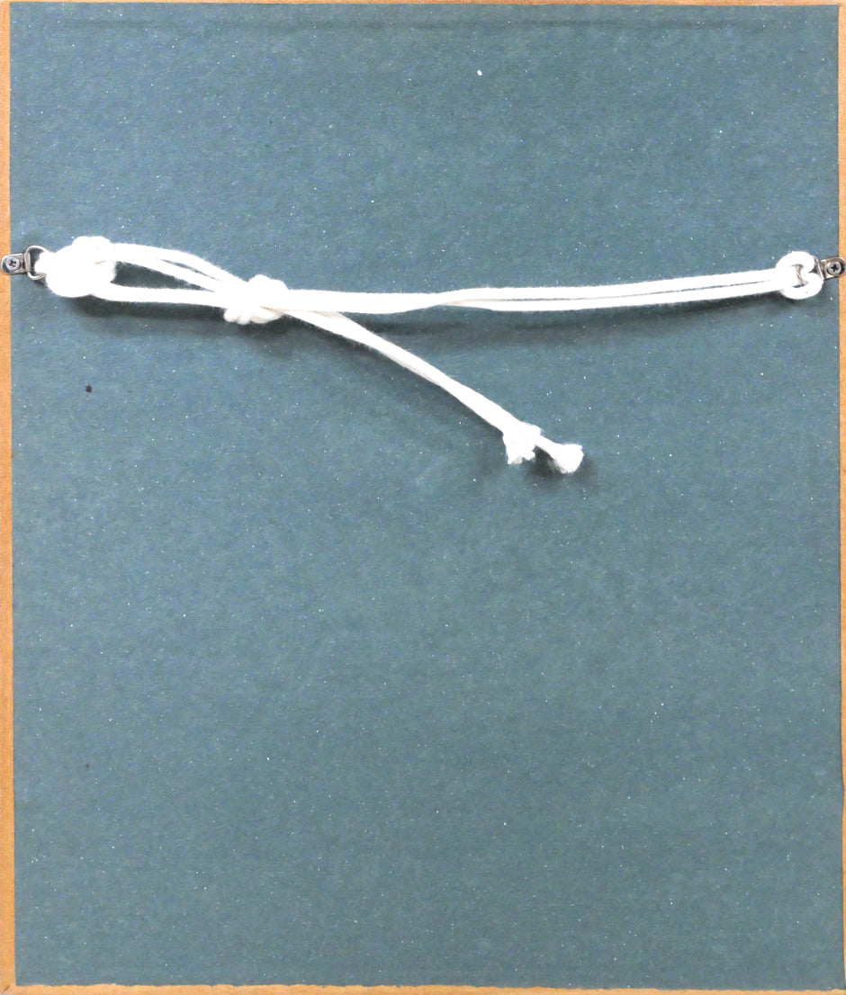 坂坦道「まごころ」鋳物レリーフ額装 額縁裏側画像