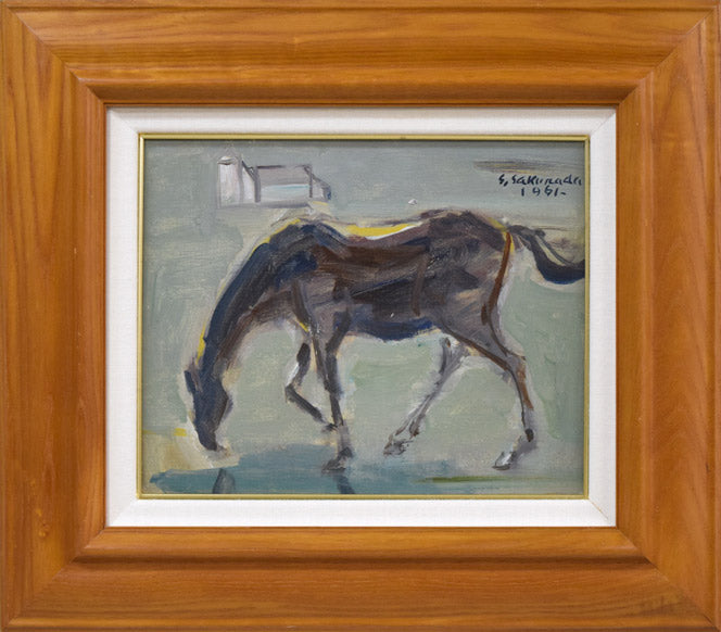 桜田精一「馬」油絵・F3号