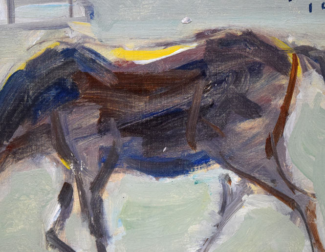 桜田精一「馬」油絵・F3号 拡大画像4