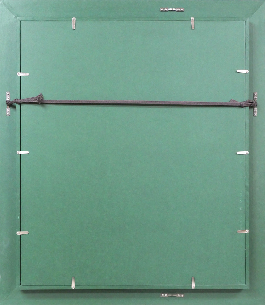 櫻井幸雄「出番のないベンチシリーズ」油絵・F8号 額縁裏側画像