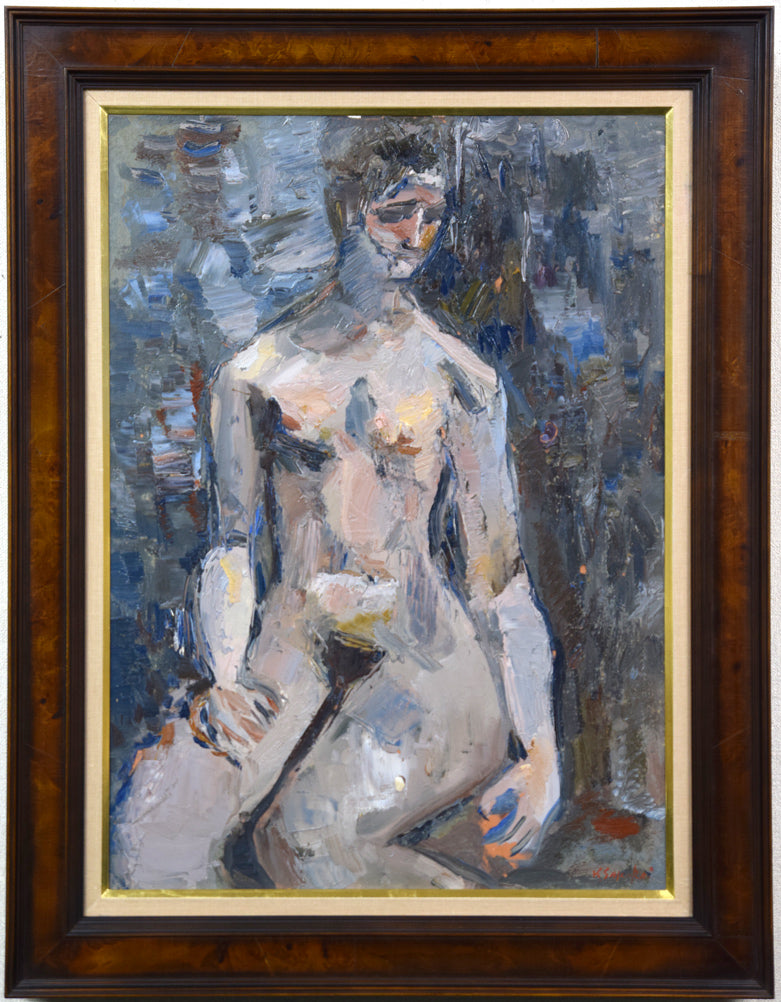 桜井慶治「裸婦」油絵・P20号