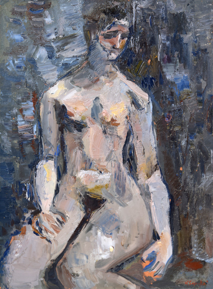 桜井慶治「裸婦」油絵・P20号 作品全体拡大画像