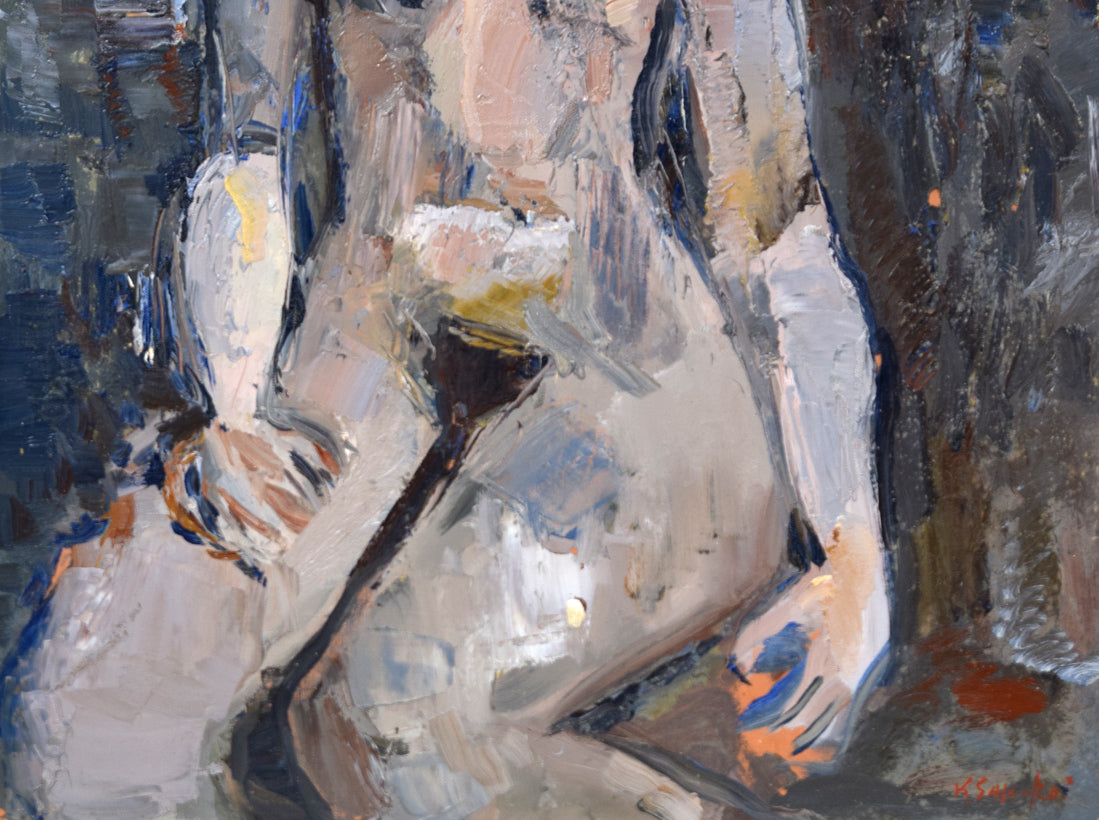 桜井慶治「裸婦」油絵・P20号 拡大画像3