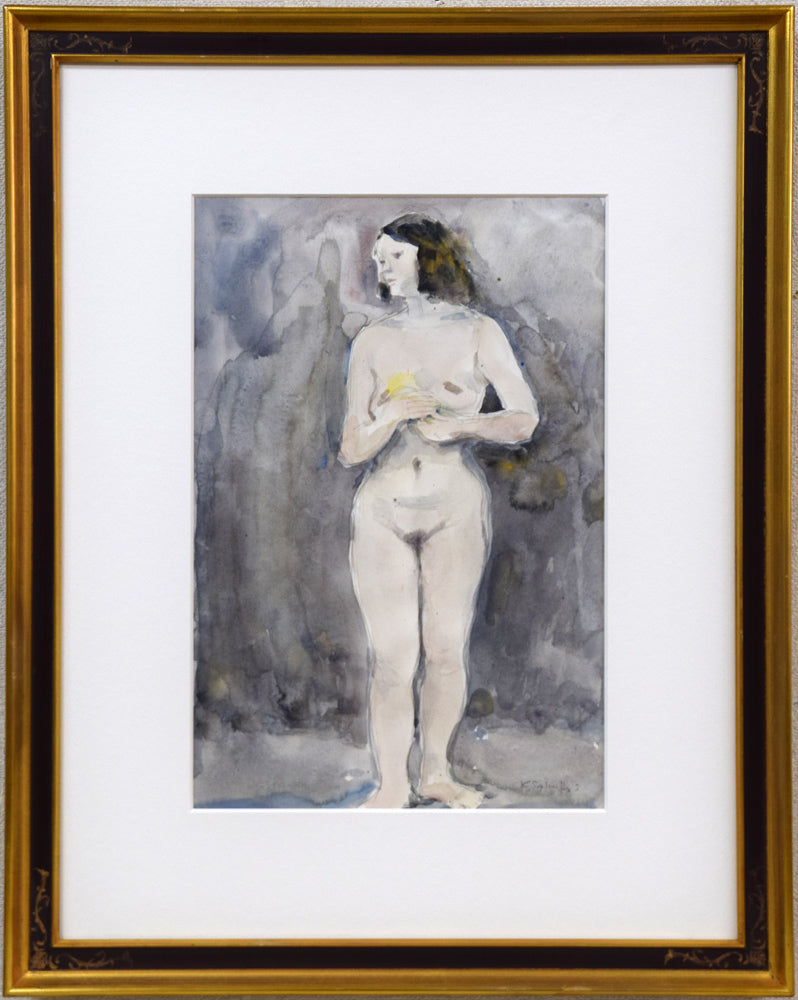 桜井慶治「裸婦」水彩画・5号