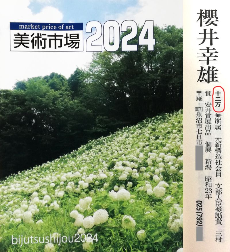 櫻井幸雄「出番のないベンチシリーズ」油絵・F8号 2024年美術市場掲載内容
