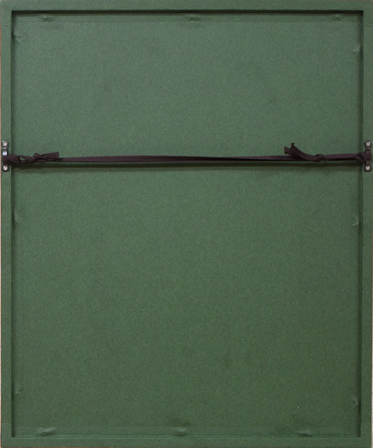 佐々木栄松「古壺」鉛筆画デッサン 額縁裏側画像