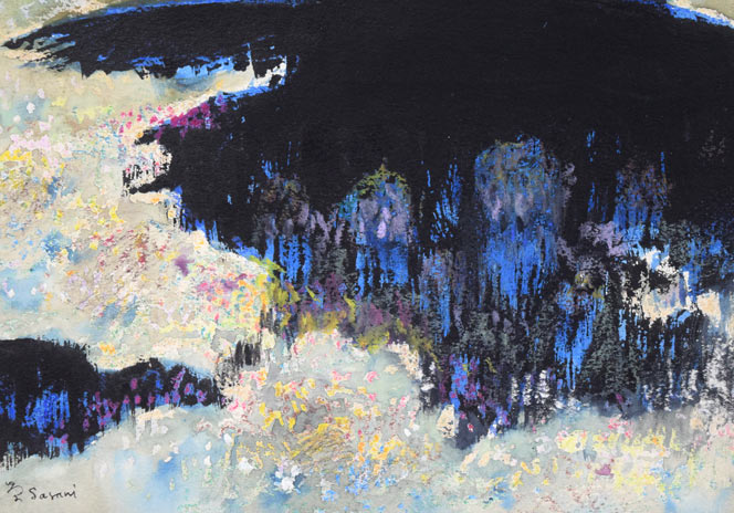 佐々木栄松「釧路湿原」水彩画 拡大画像5