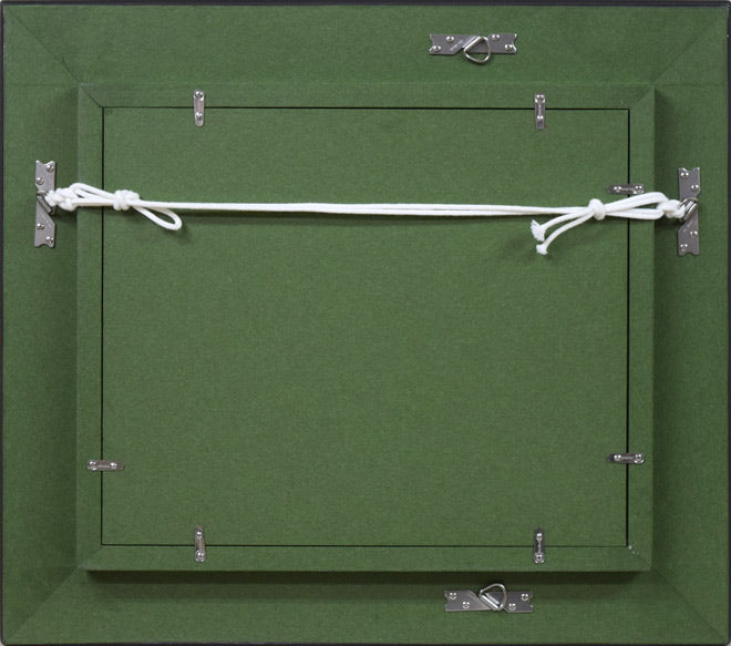 佐々木栄松「釧路湿原」油絵・F3号 額縁裏側画像