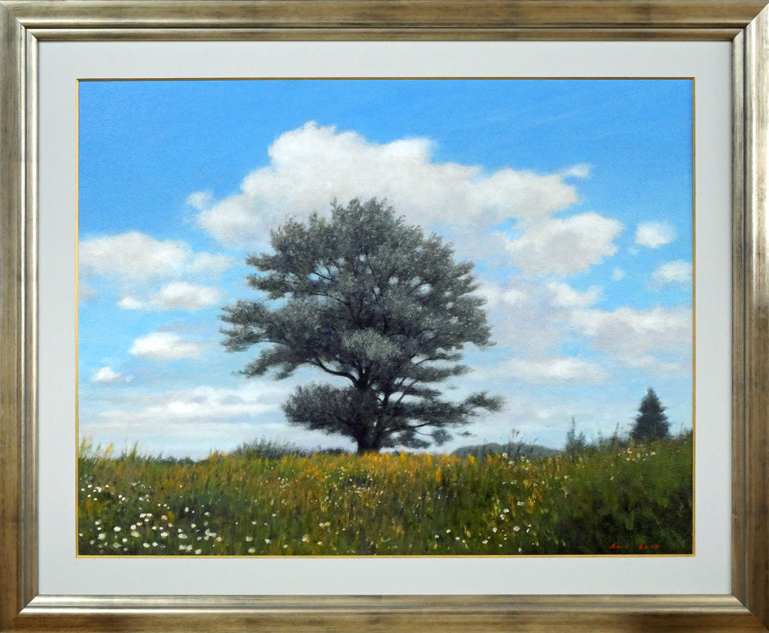 佐々木敏光「ギンドロの大樹」アクリルガッシュ・20号