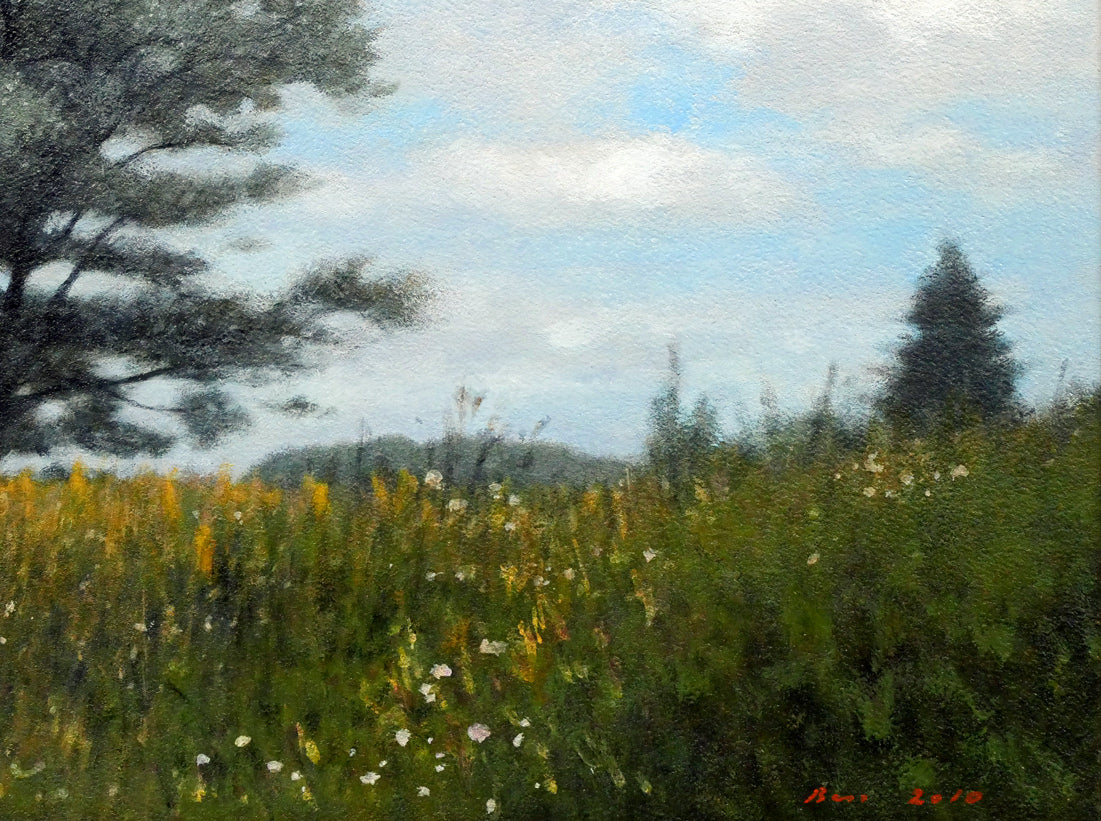 佐々木敏光「ギンドロの大樹」アクリルガッシュ・20号 拡大画像4