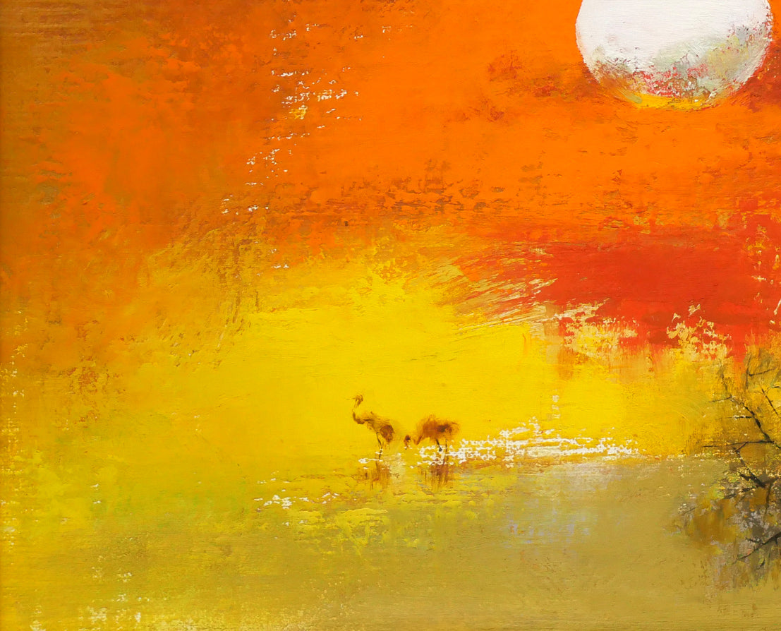 佐々木栄松「釧路湿原」油絵・F6号 拡大画像4