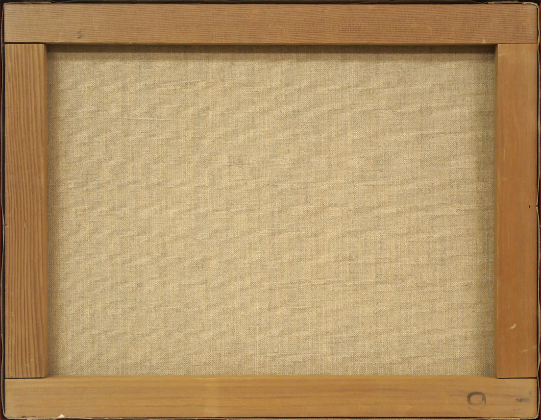 佐々木栄松「釧路湿原」油絵・F6号 キャンバス裏側画像