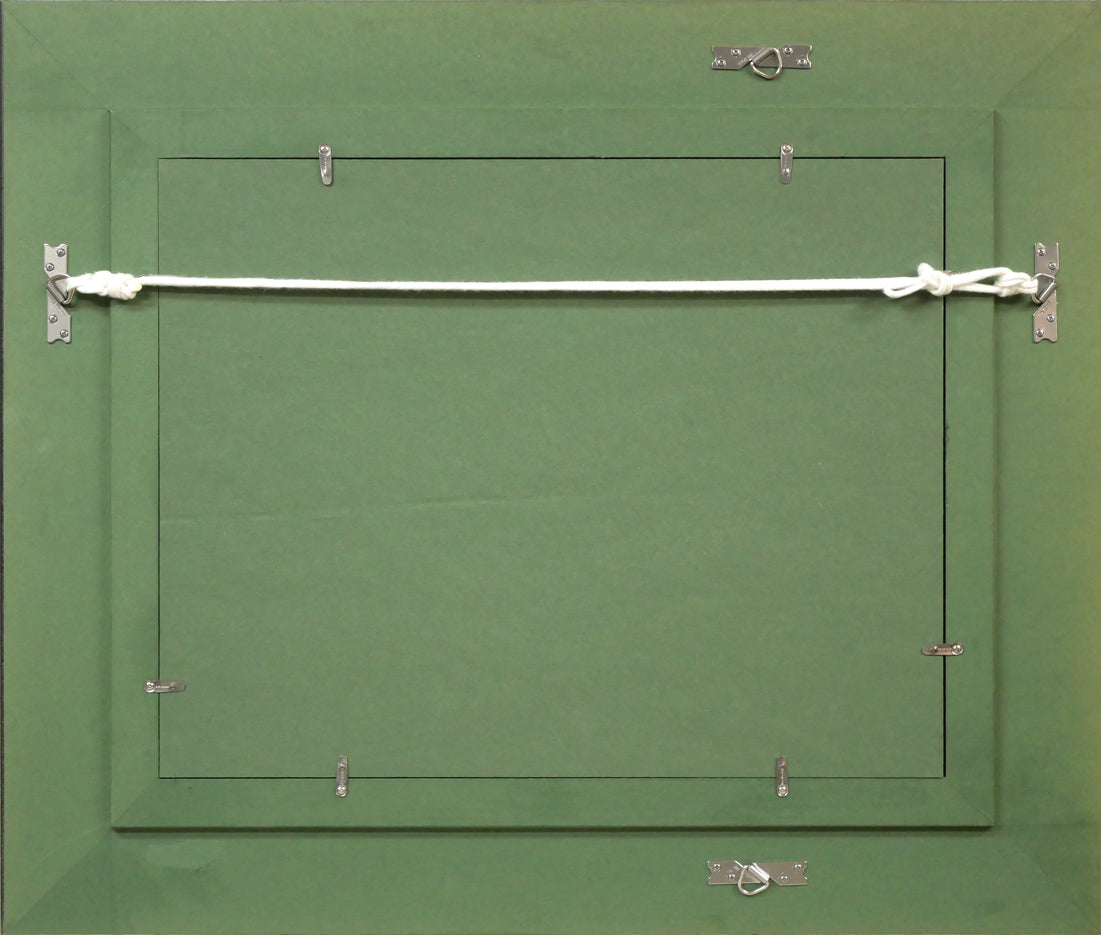 佐々木栄松「釧路湿原」油絵・F6号 額縁裏側画像