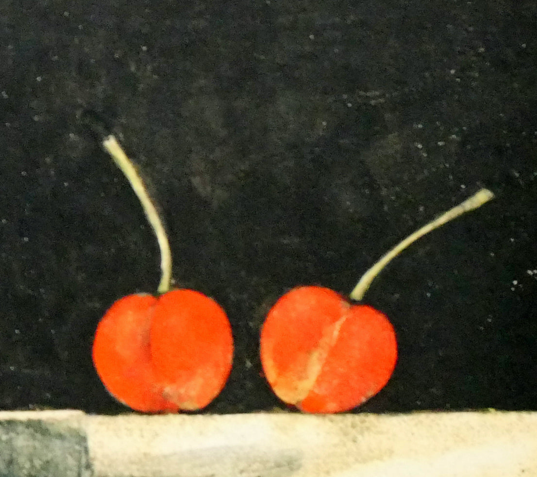 佐々木裕久「黒い壁」日本画・M10号 拡大画像5