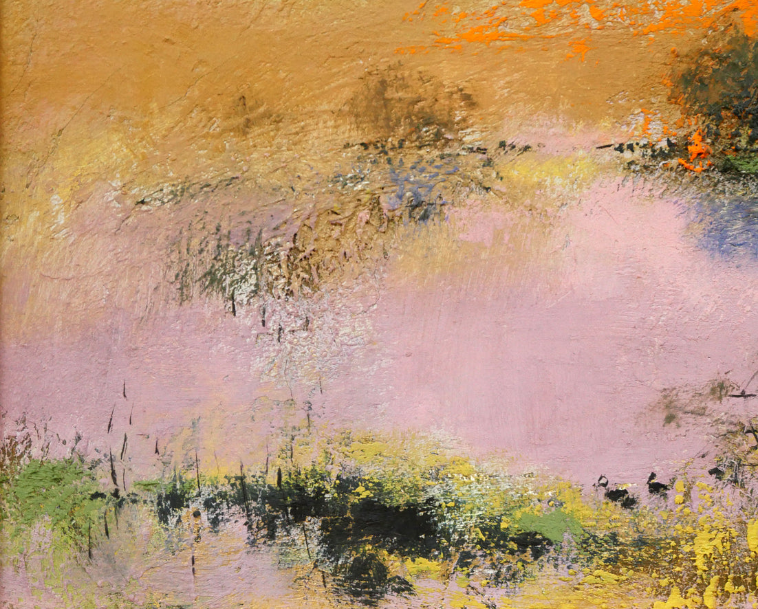 佐々木栄松「釧路湿原(金縁)」油絵・F3号 拡大画像4