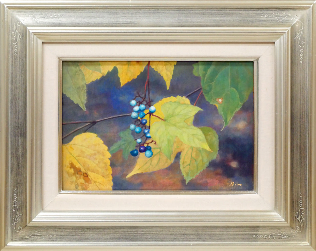 佐々木敏光「野ぶどう(B)」アクリルガッシュ・SM