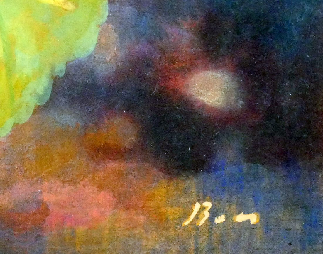 佐々木敏光「野ぶどう(B)」アクリルガッシュ・SM サイン拡大画像