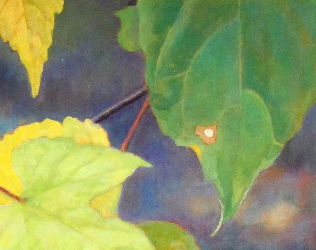 佐々木敏光「野ぶどう(B)」アクリルガッシュ・SM 拡大画像2