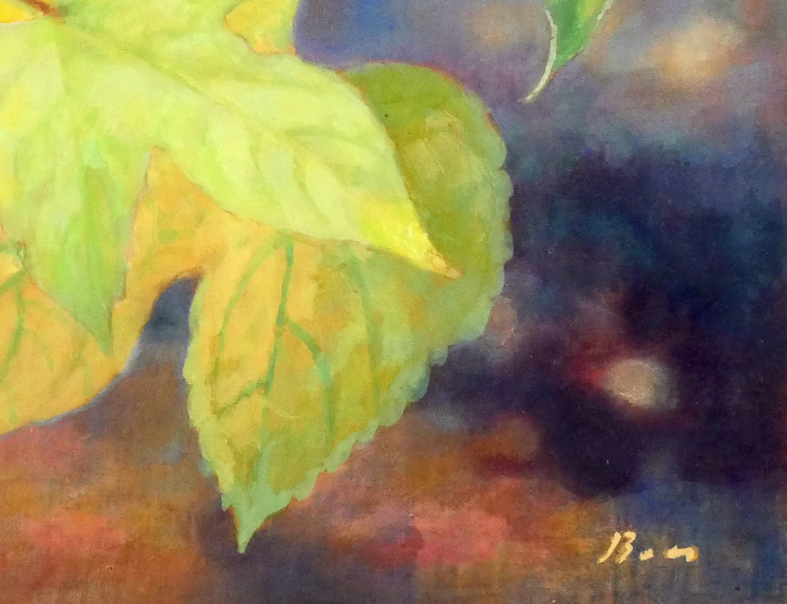 佐々木敏光「野ぶどう(B)」アクリルガッシュ・SM 拡大画像4