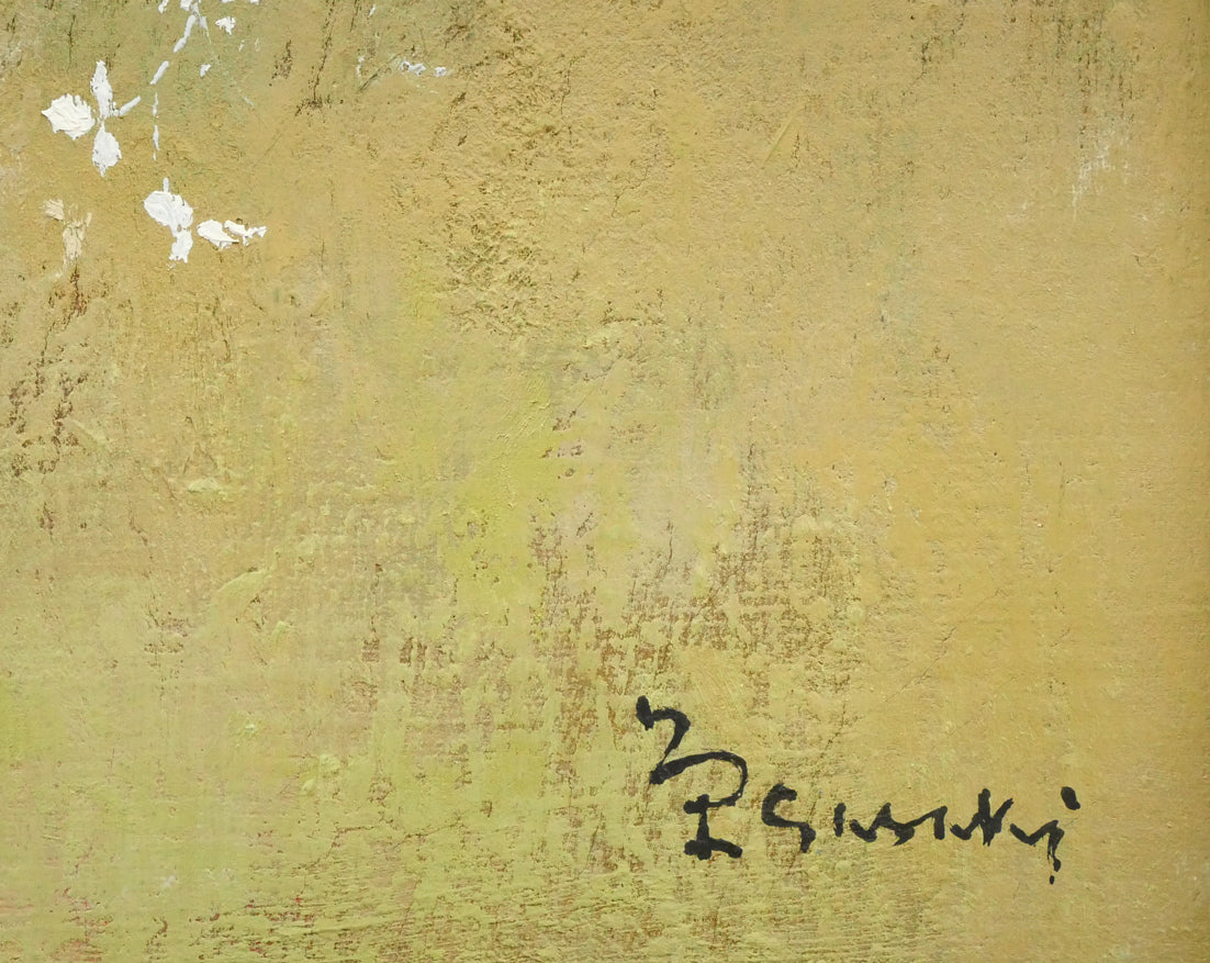 佐々木栄松「サビタの花」油絵・F10号 サイン拡大画像