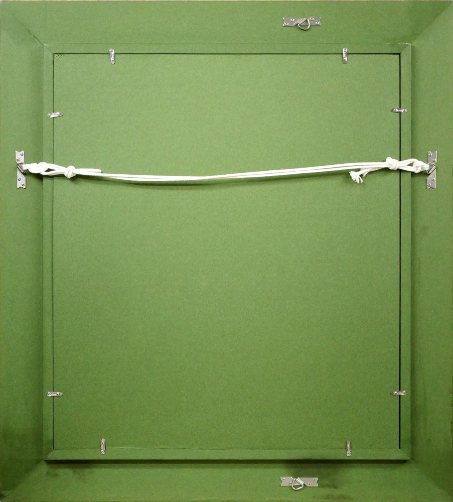 佐々木栄松「サビタの花」油絵・F10号 額縁裏側画像