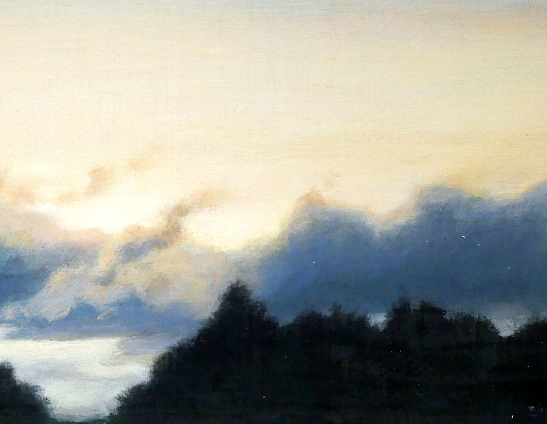 佐々木敏光「夕空」油絵・SM 拡大画像4